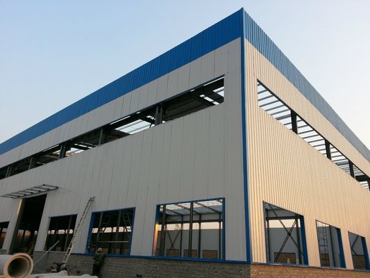 Q345B Q235B Стальная конструкция мастерская с гофрированной стальной крышей