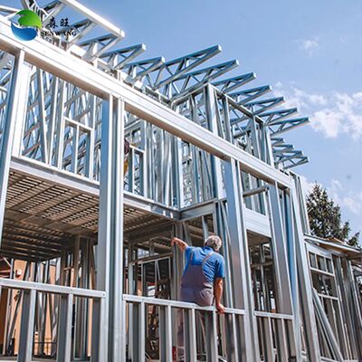 Быстровозводимый склад из легких стальных конструкций с цветным стальным листом 0,5 мм