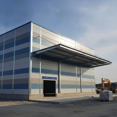 CAD-дизайн Стальной конструкции Хранилище предлагает толщину сэндвич-панели между 50-200 мм и канаповой рамы двойной лист построен для строительства